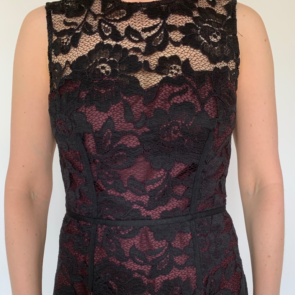 NWT Jill Stuart Black Lace Sleeveless Dress Sz 2